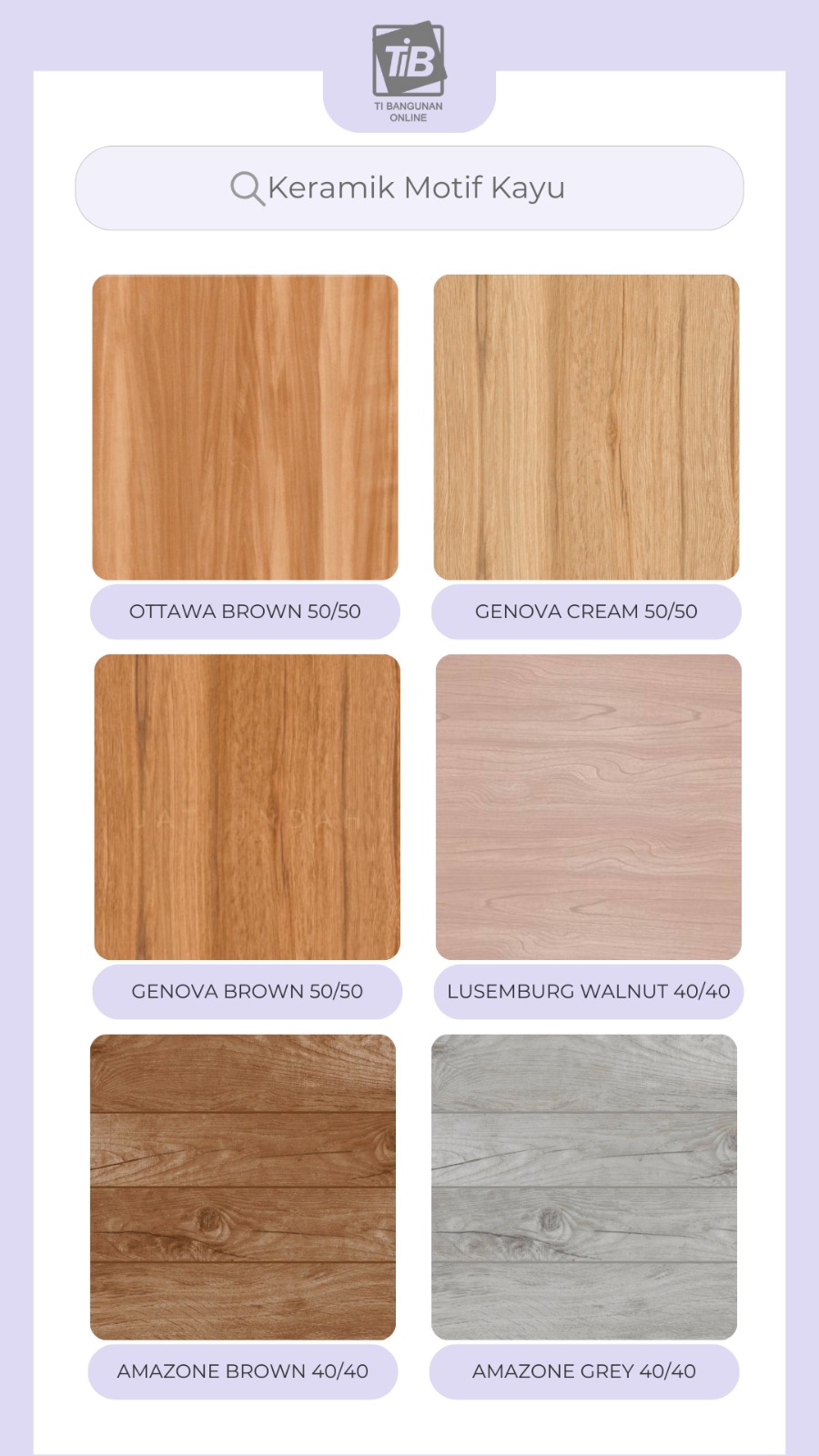 Keramik Motif Kayu untuk Teras dengan Kesan Kayu Realistik