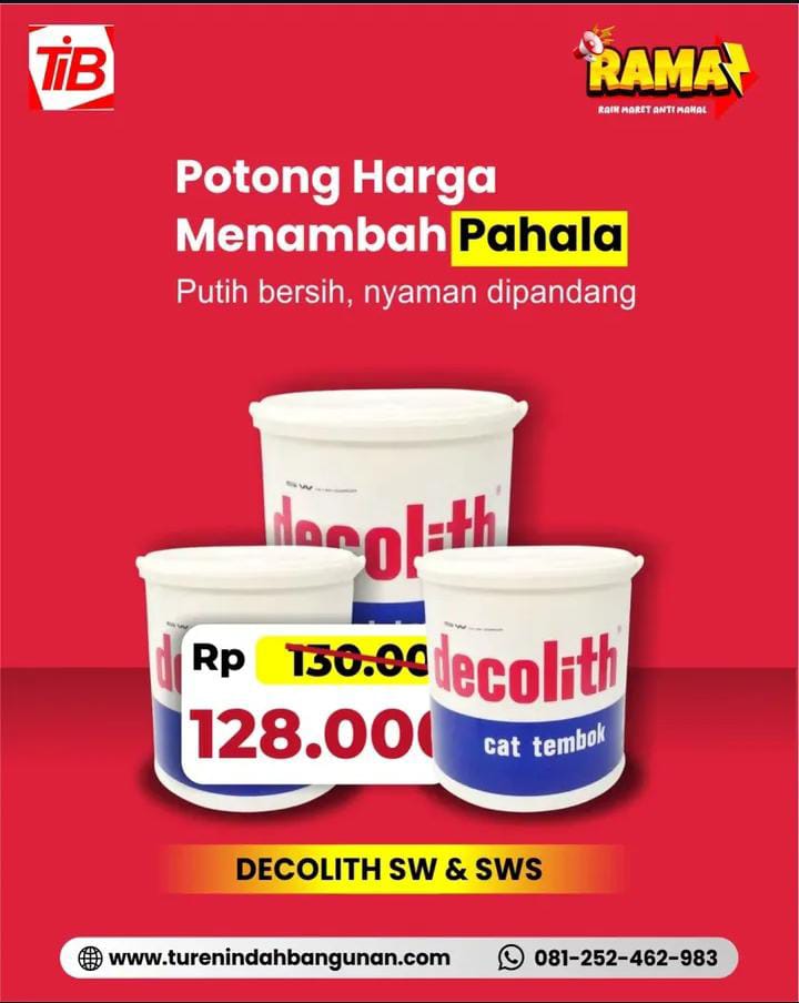 Harga Cat Decolith Terbaru! Promo Dari 150.000 Jadi 128.000